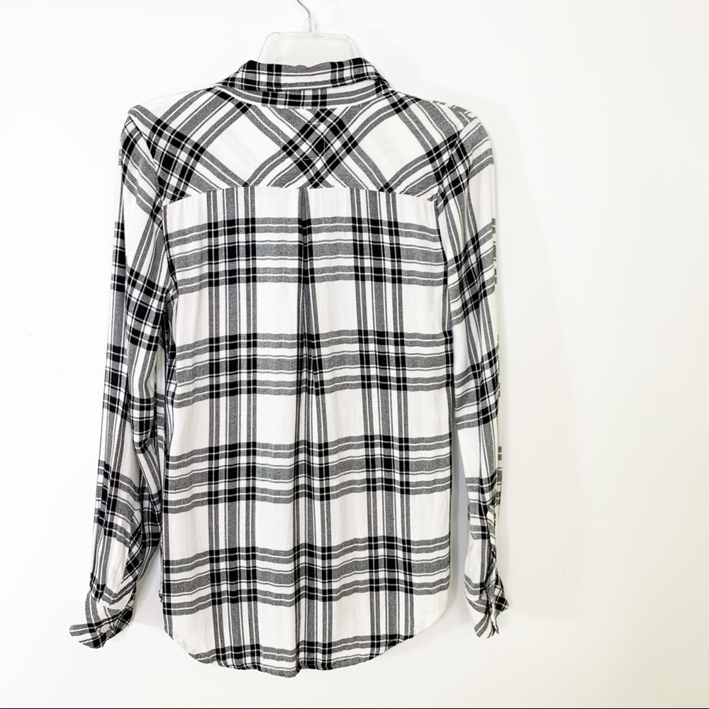 Rails Revolve Hunter White Ebony Flannel Shirt XS - Picture 5 of 8